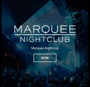 Marquee Nightclub VIP tables at The Cosmopolitan