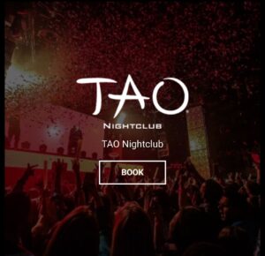 TAO Nightclub VIP tables at The Venetian