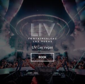 LIV Nightclub VIP tables at Fontainebleau Las Vegas